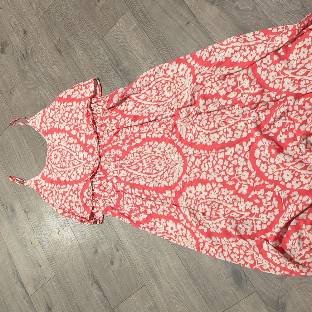 Lucky brand pink floral maxi dress